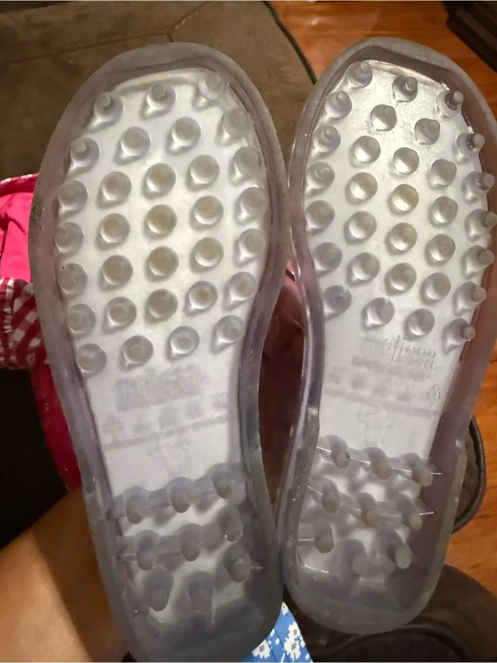 Mel by Melissa Translucent Jelly T-Strap Sandals in Smoky Taupe